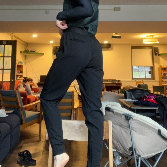 Everlane Women’s Size 4 Black Wool Pull On Tapered Leg Dress Pants - Picture 2 of 5